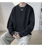 WIAOFELLAS  -  T-shirts Men Advanced Fashion Simple Streetwear O-neck Daily Korean Style Charming Youthful Chic All-match Casual Loose College