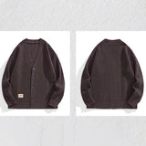 Wiaofellas  -  Men's autumn and winter fashion cardigan sweater button jacket slim fit for luxury brand knitted thick sweater jacket