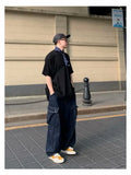 WIAOFELLAS  -  Baggy Cargo Jeans big pocket Trousers Male Denim Pants Wide Leg Pant women's Jeans Loose Casual Streetwear Hip Hop Harajuku