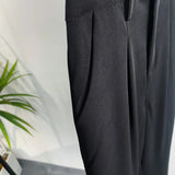 WIAOFELLAS  -  Black Suit Pants Men Slim Fit Social Mens Dress Pants Korean Casual Straight Pants Mens Office Formal Trousers Large Size 4XL