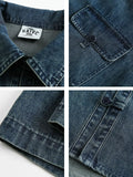WIAOFELLAS  -  Retro Denim Shirts For Men Chinese Style Tang Costume Short Sleeved Top Jacket Coat Summer Oversized Loose Streetwear Shirts