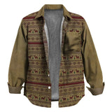 WIAOFELLAS  -  Autumn Winter Fashion Woolen Jackets For Mens Clothes Casual Loose Long Sleeve Button Outerwear Men Vintage Print Cardigans Coat