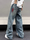 WIAOFELLAS  -  Jeans Men Niche Design All-match Vintage Hole Leisure Streetwear Popular Summer Simple Retro American Style Stylish Trouser Chic