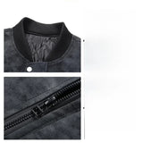 WIAOFELLAS  -  Men's Clothing Autumn Winter Turn-down Collar Solid Color Zipper Pockets Long Sleeve Cardigan Coats Fashion Jackets Casual Tops