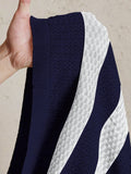 WIAOFELLAS  -  Daily Casual Mens Knitted Polo Shirts Summer Fashion Striped Contrast Color Knit Pullovers Men Stylish Turn-down Collar Top