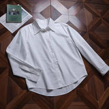 Wiaofellas  -  Korean Fashion Men Shirts Light Luxury Textured Business Solid Color Long Sleeve Cardigan Leisure Premium Loose Fit Blouse M-2XL