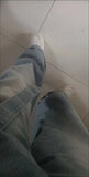 WIAOFELLAS  -  Men's Baggy Wide Legs Jeans Korean Fashion Streetwear Light Blue Patchwork Trend Y2K Loose Pants Washed Male Trousers
