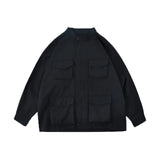 WIAOFELLAS  -  Men's Spring And Autumn Functional Tooling Jacket Loose All-Match Multi-Pocket Field Survival Casual Jacket Top