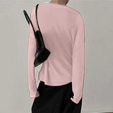 WIAOFELLAS  -  Men T Shirt Solid Color Knitted O-neck Long Sleeve Loose Male Tee Tops See Through Sexy Fashion Casual Men Clothing