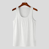 WIAOFELLAS  -  American Style Thread Tight Eelastic Quick Drying Tank Tops For Male Fitness Muscle Training Gay Tee Square Neck Sleeveless Vest