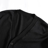 WIAOFELLAS  -  Thin Knitted Sweater Solid Color Versatile Spring and Autumn New Style Men's Korean Cardigan Simple Casual Sweater Jacket