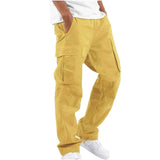 Wiaofellas  -  Summer New Men's Overalls European American Pants Drawstring Multi-pocket Casual Trousers