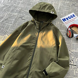 WIAOFELLAS  -  Autumn Spring Casual Men's Outdoor Jacket Basic Solid Colour Hooded Windbreaker Unisex Coats Waterproof Male Jackets