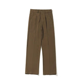 WIAOFELLAS  -  Brown Suit Pants Men Fashion Society Mens Black Dress Pants Korean Casual Straight Pants Mens Office Formal Trousers Plus Size