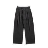 WIAOFELLAS  -  Grey Black Suit Pants Men Fashion Society Mens Dress Pants Korean Loose Casual Wide Leg Pants Mens Office Formal Trousers M-3XL