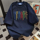 WIAOFELLAS  -  Printing Men‘s T-shirt Casual Breathable Tshirts 100% Cotton Funny Tops Street Oversized O-neck Tees Men Women Oversized T Shirt