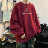 Wiaofellas  -  Autumn Hip Hop Letter Crewneck Sweatshirt Men New Y2k Streetwear Pullover Hoodies Korean Fashion Vintage sudaderas para hombre