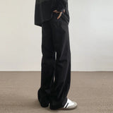 Wiaofellas  -  American High Street White Jeans Men Retro Trendy Draped Straight-Leg Floor-Length Slightly Flared Casual Pants