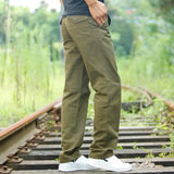 WIAOFELLAS  -  Plus Size 29-42 Men Cargo Pants Spring Autumn  Casual Muti Pocket Cotton Slim Straight  Elastic Long Outdoor