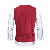 WIAOFELLAS  -  Autumn New Men's Casual Vest Slim and Fashionable Printed Versatile Button Splicing Business Vest