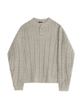 WIAOFELLAS  -  New Winter Men's Sweaters Casual Round Collar Knitting Tops Thickened Pullover Male Loose Tops Niche Design
