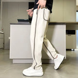 WIAOFELLAS  -  Men Clothing Autumn Fashion Casual Sports Running Straight Pants Y2K Streetwear Contrast Color Loose Trousers Pantalones Hombre