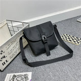 WIAOFELLAS  -  Shoulder Bag Men's Casual Sports Style Messenger Bag Solid Color New Summer Street Trend Fashion Messenger Bag
