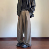 WIAOFELLAS  -  Black Suit Pants Men Fashion Society Mens Dress Pants Korean Casual Wide Leg Pants Mens Office Formal Trousers Large Size 5XL
