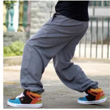 WIAOFELLAS  -  Summer Loose Thin Sweatpants Hiphop Men's Joggers Casual Baggy Wide Leg Pants Cotton Plus Size 4XL Dance Trousers Clothing