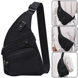 WIAOFELLAS  -  Anti Theft Travel Bag for Men Multifunctional Fanny Pack Large Capacity Waterproof Shoulder Crossbody Bag Solid Sports Chest Bag