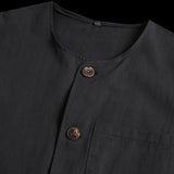 WIAOFELLAS  -  Men's Japanese Casual Vest, Retro Workwear Style, 100% Cotton Pocket Detail, Loose Fit for Outdoor and Cafe Work