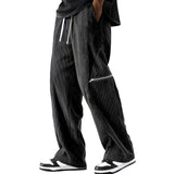 Wiaofellas  -  Spring Autumn Winter Men's Casual Pants Striped Corduroy Loose Fashion Cargo Straight Pants Fitness Sports Hip Hop Pants