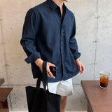 WIAOFELLAS  -  Japanese Retro Shirts for Men Spring Design Oversized Long Sleeve Loose Casual Shirts Coat High-end Fashion Streetwear