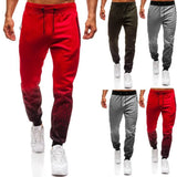 WIAOFELLAS  -  European and American Men's Pants, New Foreign Trade Slim Fit, Personalized 3D Gradient Casual Sports Pants