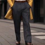 Wiaofellas  -  Men's Fashion Men's Suit Pants Trousers Business Casual Pants Front Office Formal Men's Jogging Pants