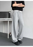 WIAOFELLAS  -  Trendy Men's Drawstring Design Contrast Color Trousers New Fashion Summer Loose High-waisted Wide Leg Pants Male
