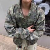WIAOFELLAS  -  American Retro Camouflage Thin Jacket Men's Summer Sun Protection Clothing Grid Quick Drying Hiking Stand Collar Coat Outdoor