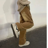 WIAOFELLAS  -  American Letter Graffiti Jeans Couples High Street Oversize Loose Straight Wide Leg Casual Floor Mopping Pants Female Clothes