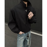 WIAOFELLAS  -  Spring Short Jacket Men Fashion Black Casual Jacket Men Streetwear Korean Loose Bomber Jacket Mens Motorcycle Jackets M-3XL