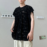 Wiaofellas  -  Mens y2k hollow hole perspective sexy shirt fashion personality streetwear Harajuku daily versatile youth tops summer new