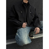 WIAOFELLAS  -  Spring Short Jacket Men Fashion Casual Baseball Jacket Men Streetwear Korean Loose Bomber Jacket Mens Motorcycle Jackets Coat