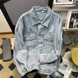WIAOFELLAS  -  New in Jackets Jens Man Autumn Bomber Denim Jack Work Wear Men's Denim Shirt Mens Clothing Jeans Coat Men Blouse Jean Dresses