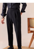 Wiaofellas  -  Men's Light Luxury Naples Slim-fit Dress Pants Casual Italy Retro Premium Elegant Popular Leisure Suits Trousers New Spring