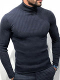 WIAOFELLAS  -  High Ne Bla Long Sve Knitted Sweater Youthful Vitali Sle Slim Fit Casual Wear Thin Autumn Spring Season ential