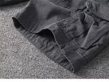 Wiaofellas  -  Men's Cargo Shorts Summer Casual Loose Multi-Pocket Leisure Straight Pants Retro Style Trend Male Knee Shorts