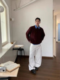 WIAOFELLAS  -  American Retro Loose Straight Leg Jeans Men Women Casual High Street Wide Leg Floor Length Trousers Trendy