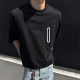 WIAOFELLAS  -  Niche Design Men's T-shirts Round Collar Zipper Decoration Casual Tops Short Sleeved Loose Male Pullover Tees Tide
