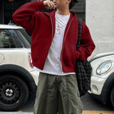 WIAOFELLAS  -  Men Hoodies Solid Zipper Hooded Long Sleeve Casual Sweatshirts Men Streetwear Loose Fashion Male Cardigan Zip Hoodie