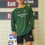 WIAOFELLAS  -  Mens Long Sleeve Top Splicing Sports Basketball T Shirts Summer Trend Running Fitness Slim Fit Mesh Quick-Dry Tops Mens Clothing