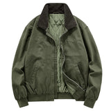 WIAOFELLAS  -  Retro Men's Autumn and Winter New Loose Fitting Workwear with Thickened Warm Collar Jacket